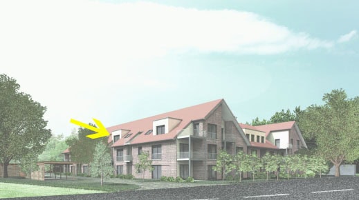 Moderne Mehrfamilienhäuser mit nachhaltiger Bauweise im Grünen, ideal für komfortables Wohnen und Kapitalanlage, bei Hahne Wohnen.